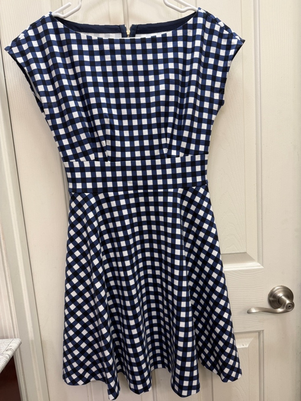 kate spade Navy and White Gingham Dress small